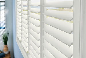Closeup white Composite\Vinyl Shutter