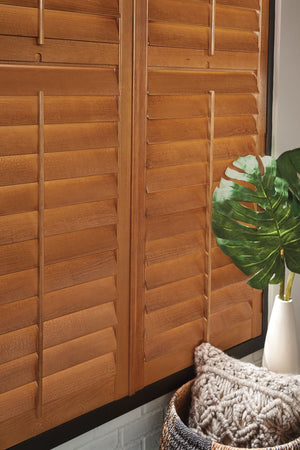 Close up Wood Shutter