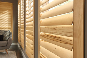 Hidden tilt wood grain Wood Shutter