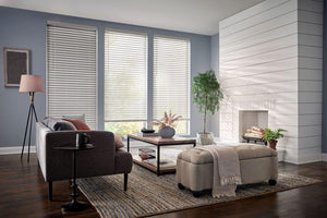 Livingroom Fauxwood Blinds