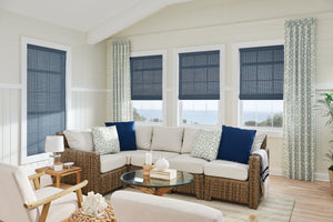 Drapery Penel Livingroom Woven Wood Shades
