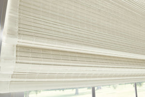 Closeup Woven Wood Shades