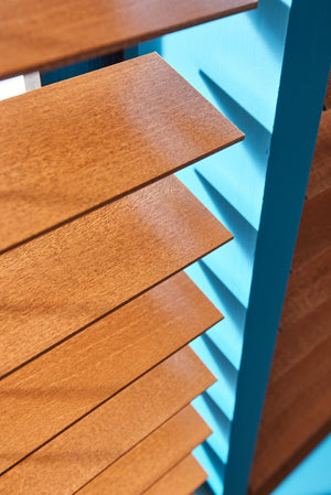 Closeup Slat Graber Fauxwood Blinds