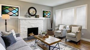Wandtilt Livingroom Fauxwood Blinds