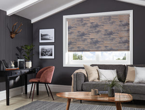 Copper study room Roman Shades