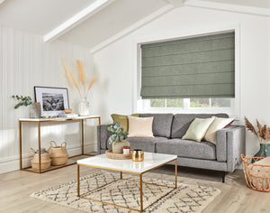 Forest Pine Livingroom Roman Shades