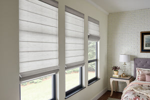 Bedroom graber Lightgrey Roman Shades