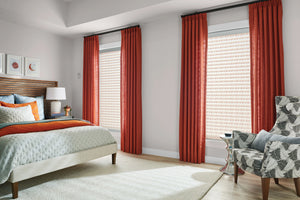 Orange drapery Sheer Shades