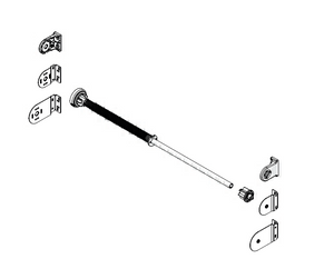 System 32® Spring Return CHILD SAFE end sets, medium spring, Metal brackets