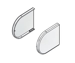 System 40®, roller blind bracket covers