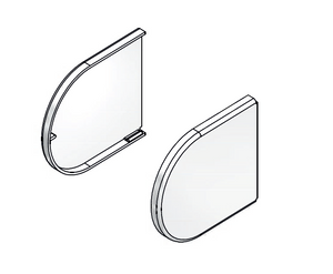System 45®, roller blind bracket covers