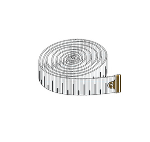 Flat measuring tape, 3.6m (16 ft) long