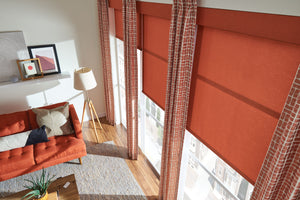 Orange roller Drapes
